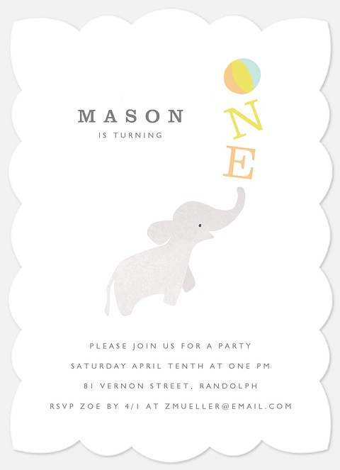 Juggling One Kids' Birthday Invitations