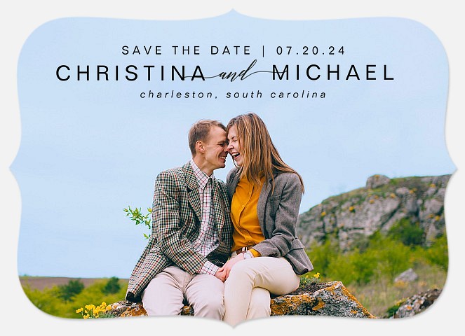 Typography Love Save the Date Photo Cards