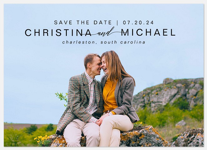 Typography Love Save the Date Photo Cards