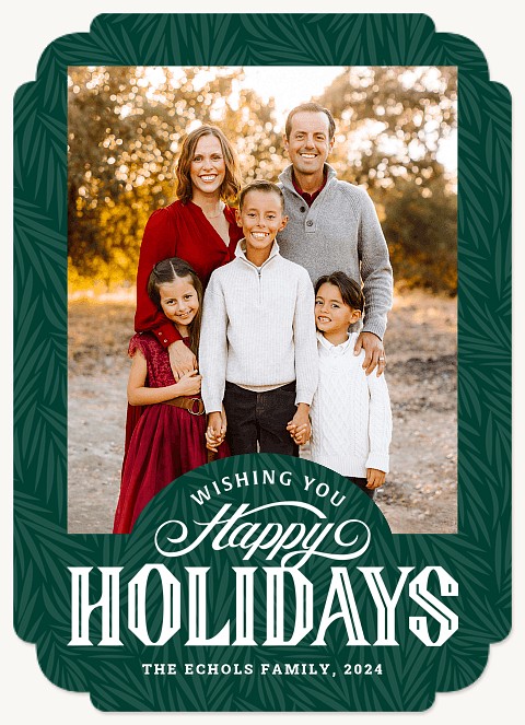 Festive Lettering Personalized Holiday Cards