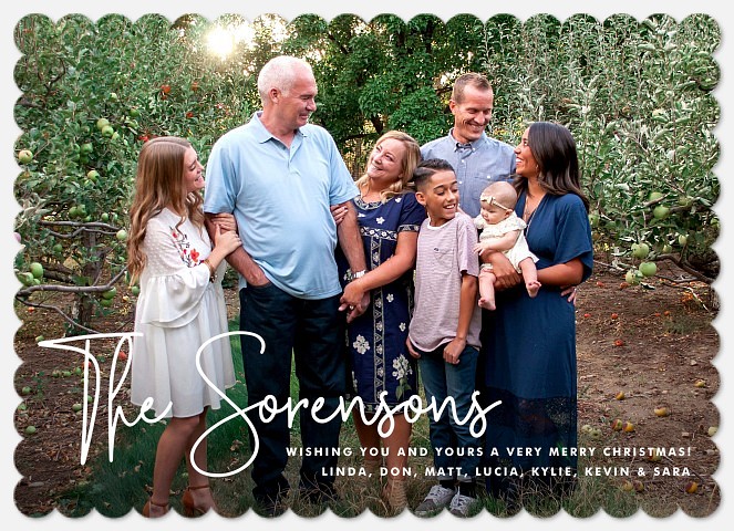 Modern Signature Holiday Photo Cards