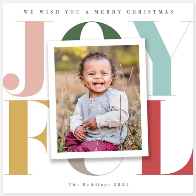 Vibrant Joy Holiday Photo Cards