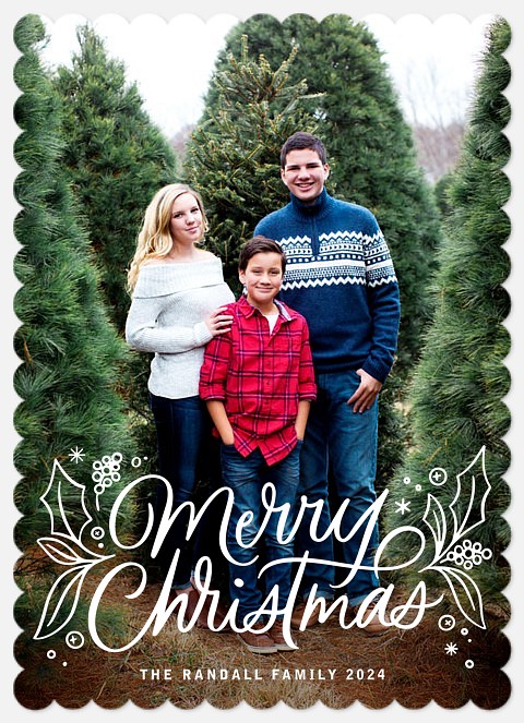 Christmas Contour Holiday Photo Cards