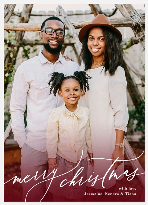 Sweet Calligraphy Holiday Photo Cards