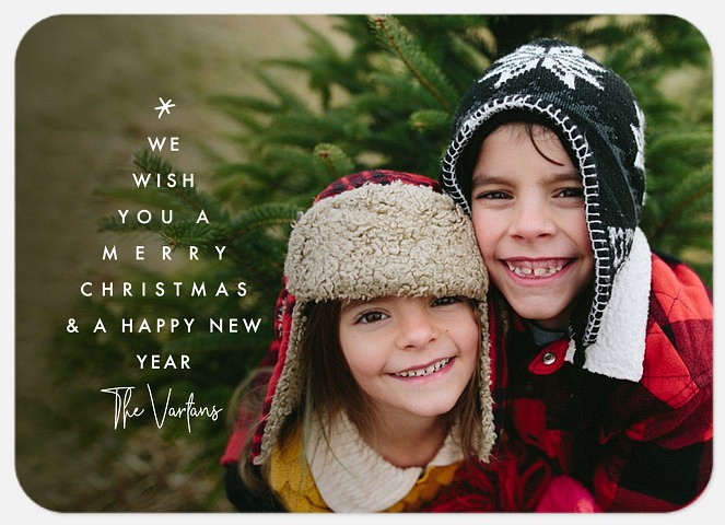 Type Tree Holiday Photo Cards