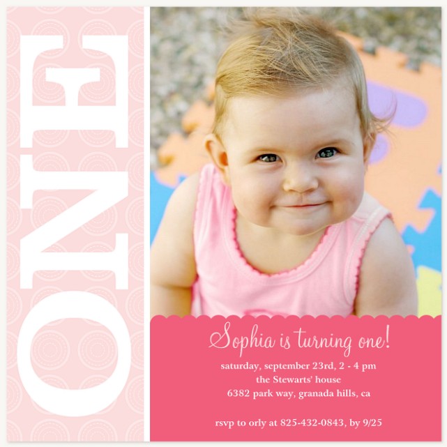 The Sweetest One First Birthday Invitations