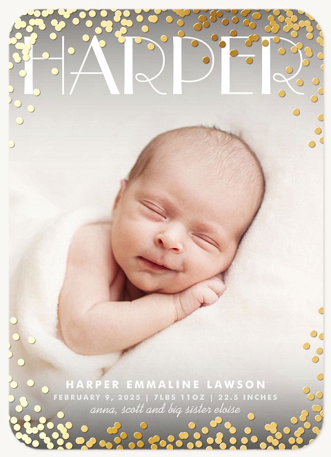 Sweet Confetti  Baby Announcements