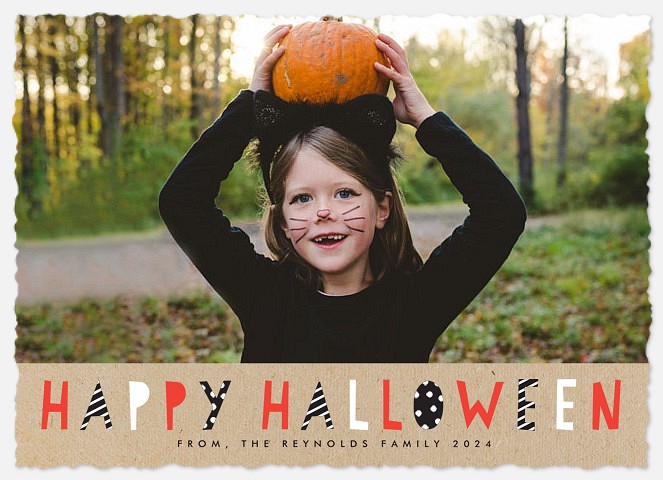 Paper Cutout Halloween Photo Cards