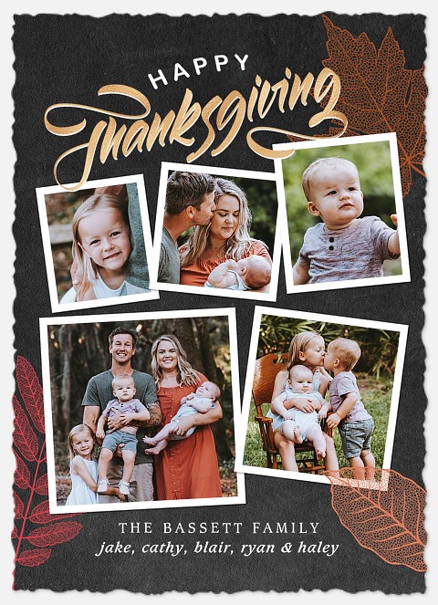 Leaf Corners Thanksgiving Cards