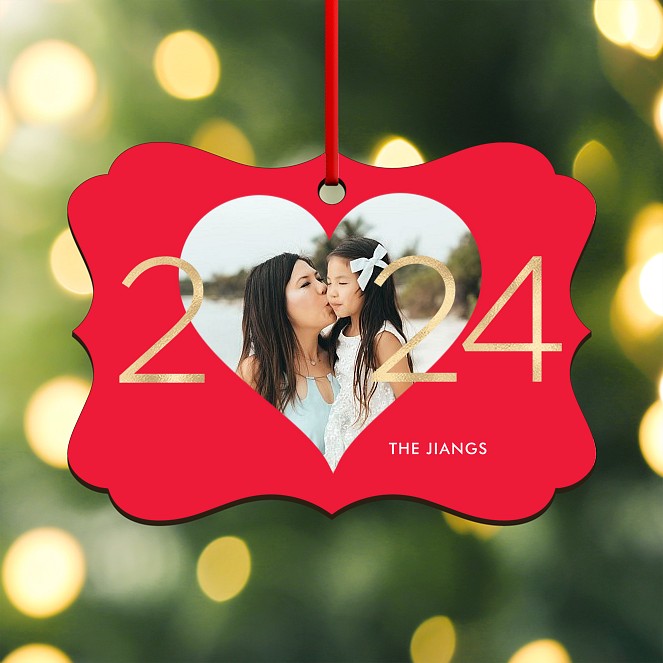 New Year Love Custom Ornaments