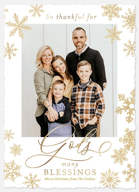 God's Blessings Holiday Photo Cards