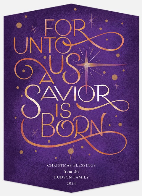 A Savior is Born Holiday Photo Cards