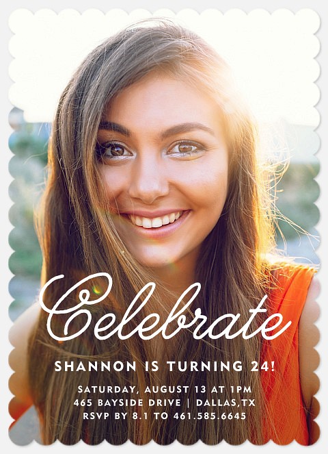 Delightful Celebration Adult Birthday Invitations