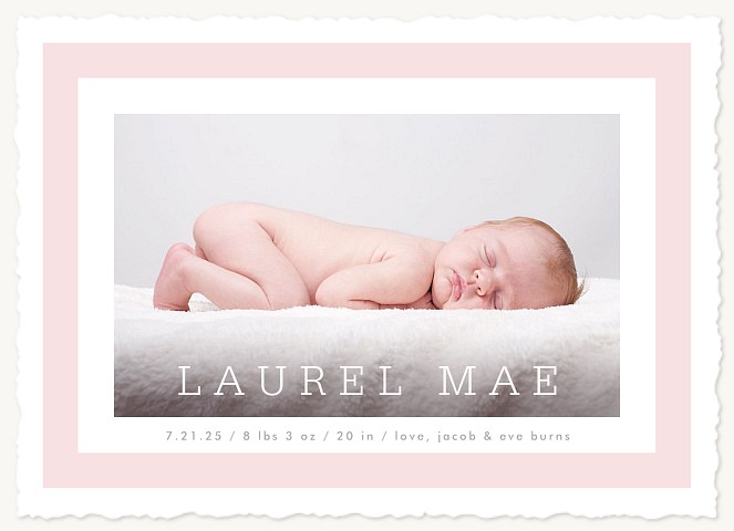 Framed Perfection Baby Announcements