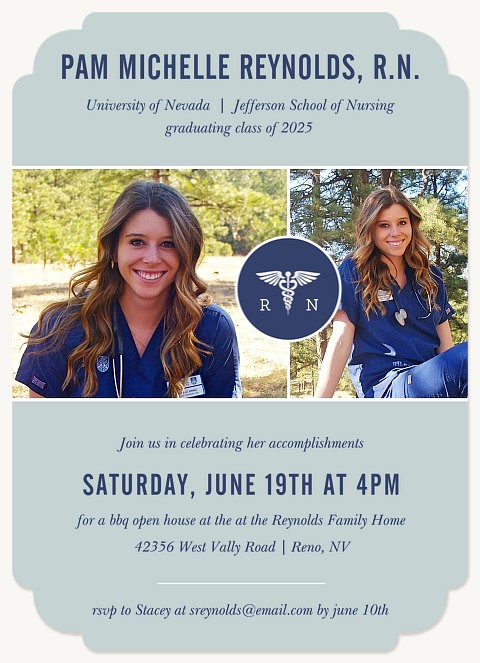 Nursing Medallion Graduation Announcements