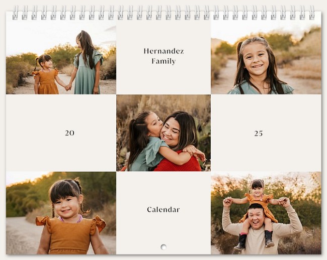 Checkered Photo Calendar Custom Photo Calendars