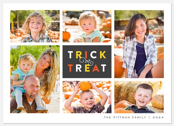 Tic Tac Treat Halloween Photo Cards