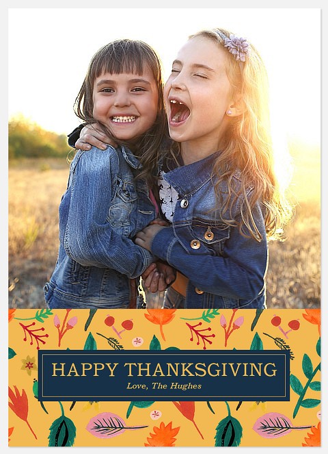 Floral Harvest Thanksgiving Cards