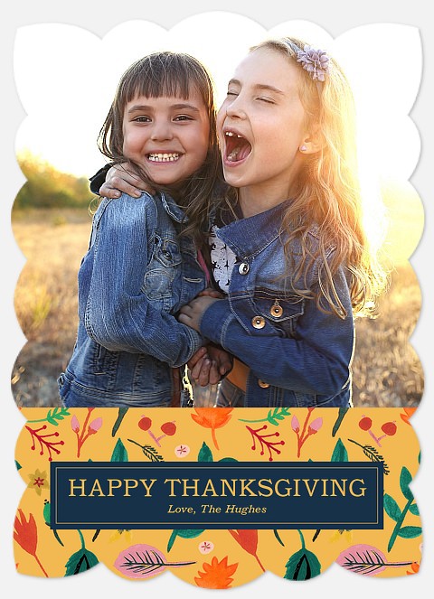 Floral Harvest Thanksgiving Cards