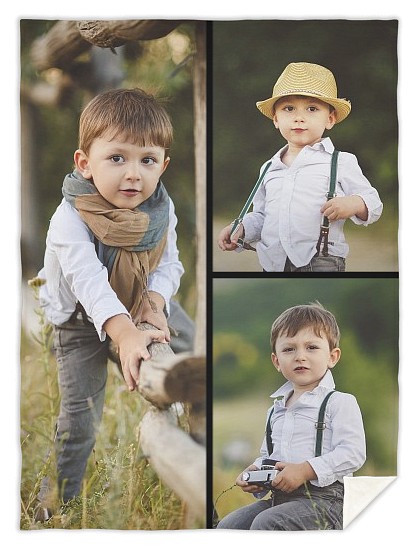 Three Photo Gallery Custom Blankets