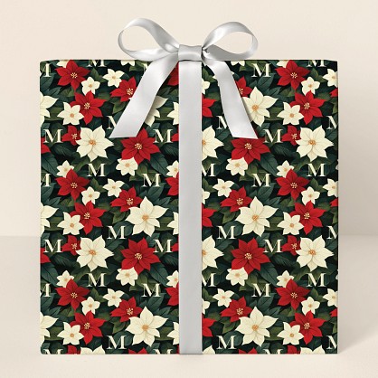 Pretty Poinsettia Wrapping Paper