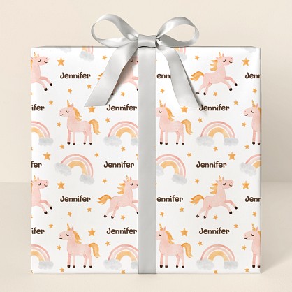 Rainbow Unicorn Wrapping Paper