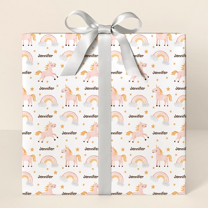 Rainbow Unicorn Wrapping Paper