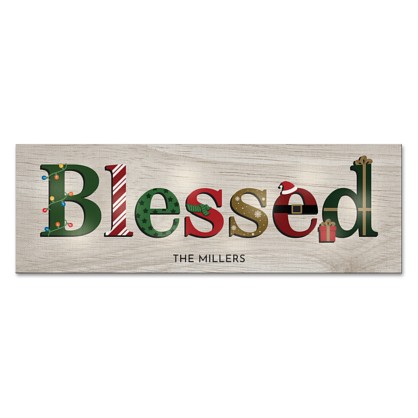 TwinkleBright® LED Ornate Letters Canvas