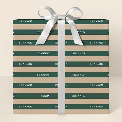 Holiday Stripes Wrapping Paper