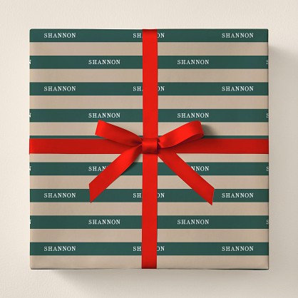 Holiday Stripes Wrapping Paper