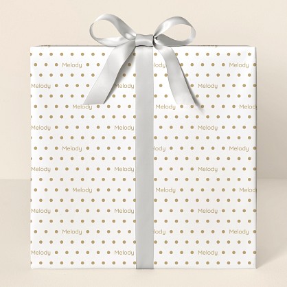 Dotted Name Wrapping Paper