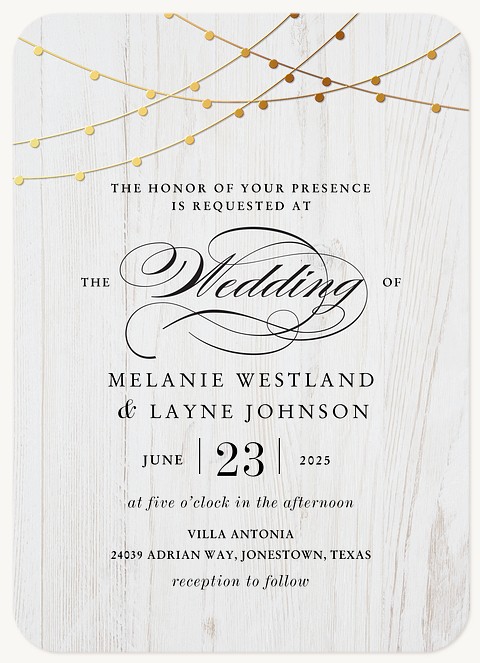 Rustic Soiree Wedding Invitations