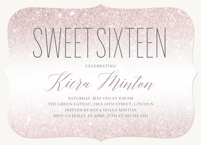 She Shines Teen Birthday Invitations