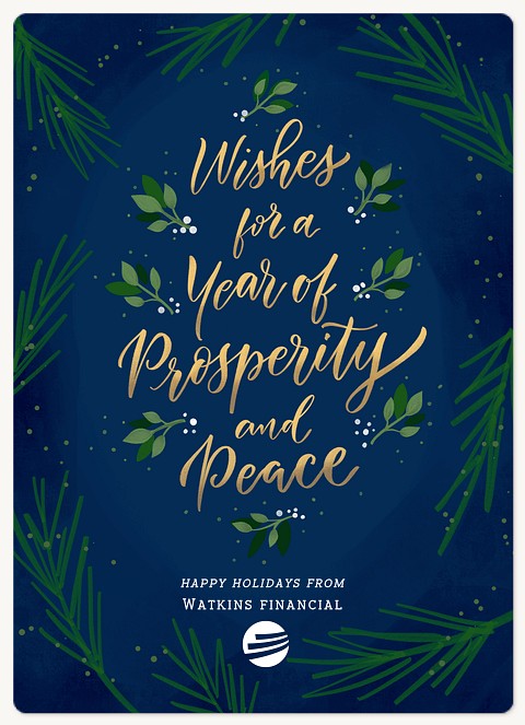 Prosperity & Peace Holiday & Christmas Magnet Cards