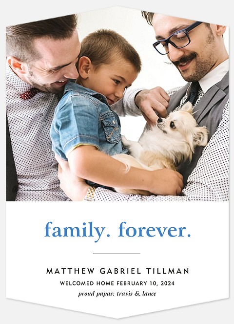 Family Forever Baby Birth Announcements