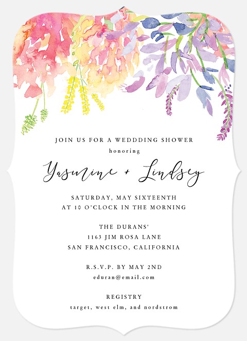 In The Garden Bridal Shower Invitations