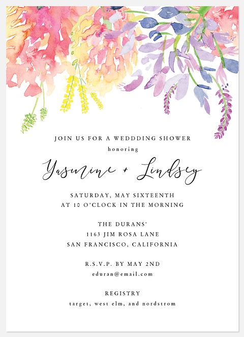 In The Garden Bridal Shower Invitations