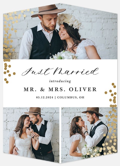 Enchanted Confetti Wedding Announcements