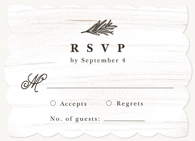 Natural Wedding RSVP Cards