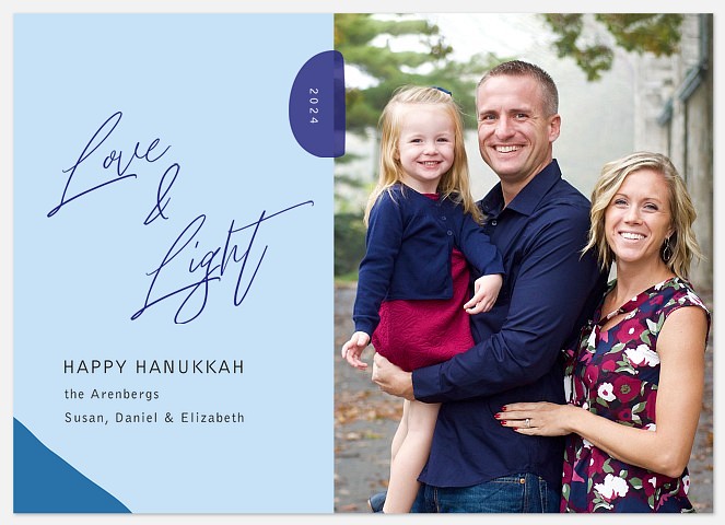 Modern Geo Hanukkah Photo Cards