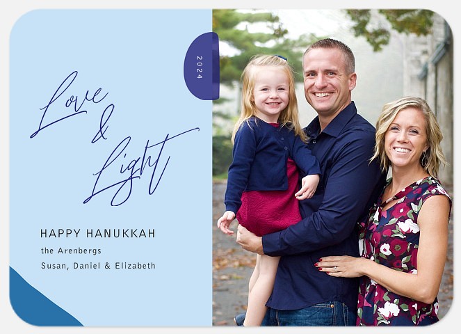 Modern Geo Hanukkah Photo Cards