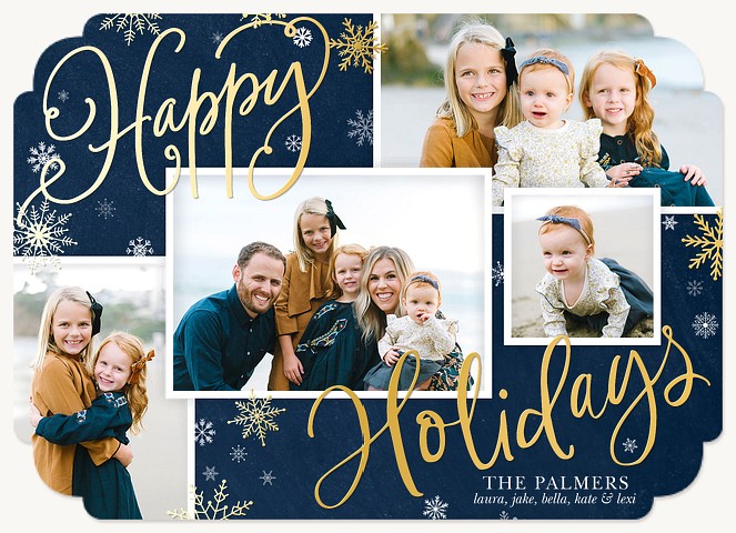 Festive Snowfall Personalized Holiday Cards