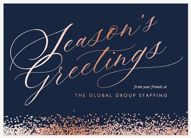 Snowfall Greetings Business Holiday Cards