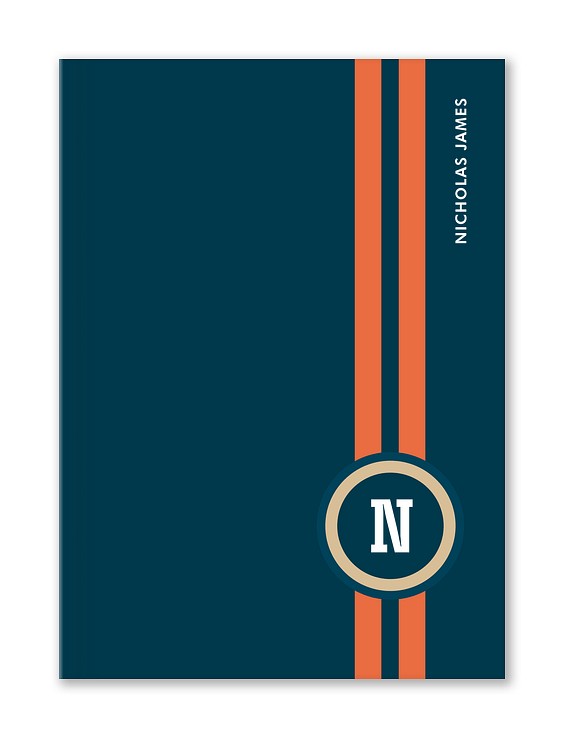 Moto Stripes Custom Hardcover Journals