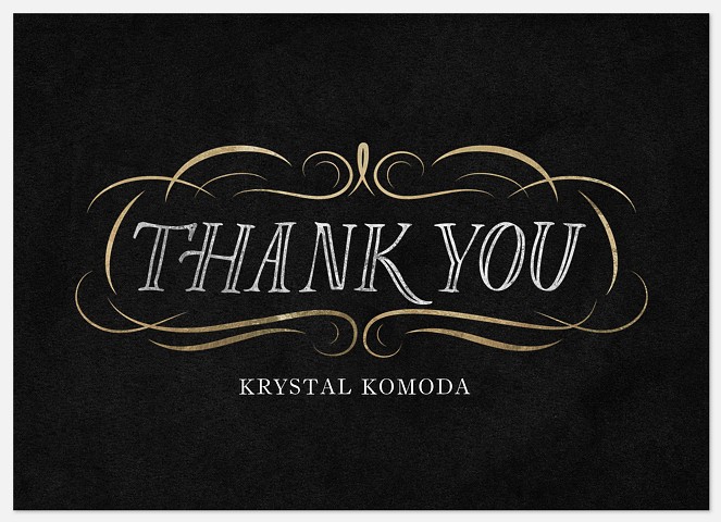 Engraved Flourish Thank You Cards 