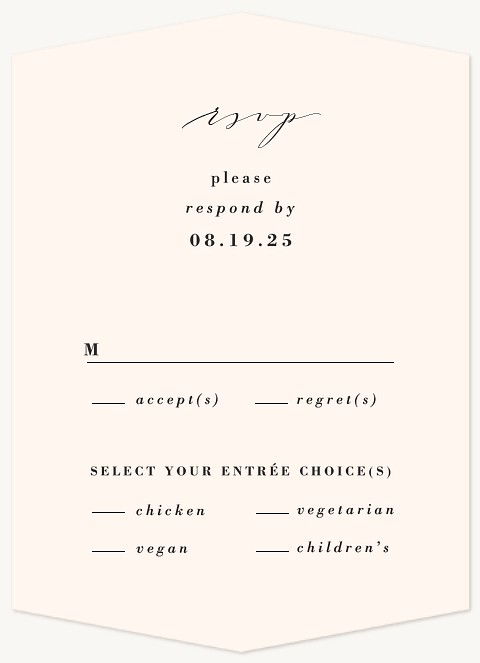 Contemporary Mix Wedding RSVP Cards