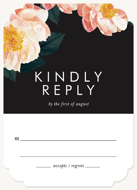 Modernist Bloom Wedding RSVP Cards