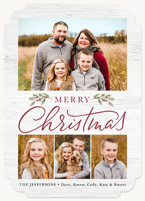 Rustic Pinewood Christmas Cards