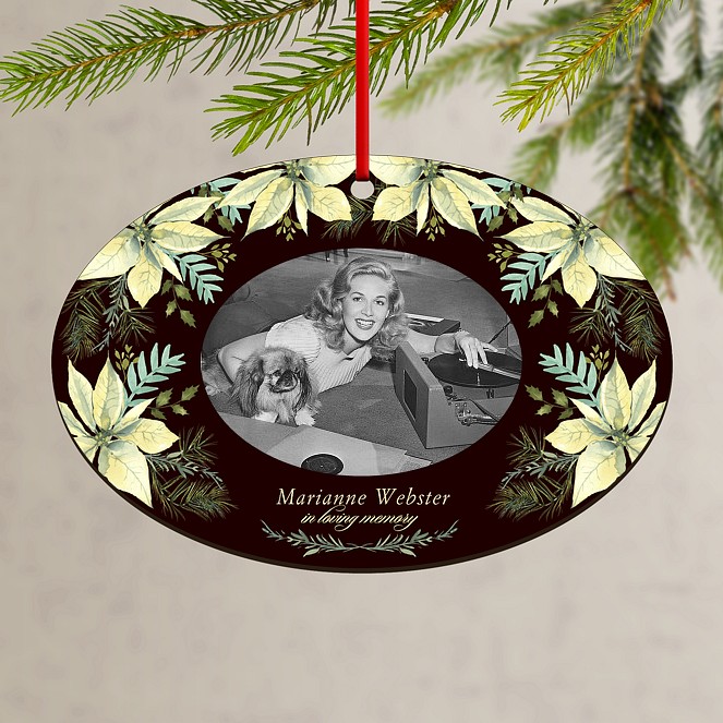 Poinsettia Memories Custom Ornaments