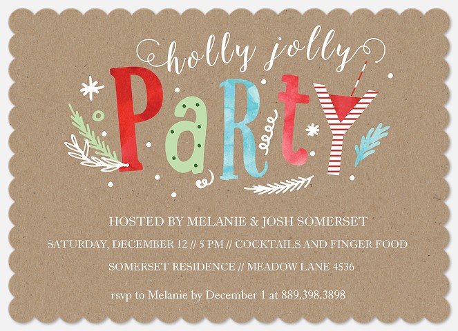 Jolly Good Time Holiday Party Invitations